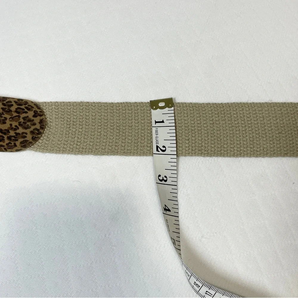 Leopard Print Belt with Tan‎ Strap